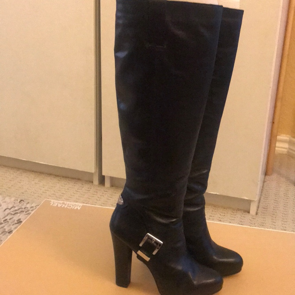 Michael Kors tall black knee high boots